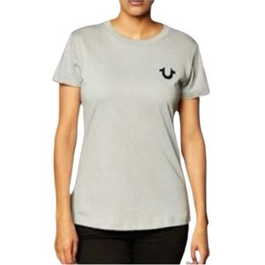 TRUE RELIGION Crafted With Pride Since 2002 Horseshoe LOGO Women’s Fitted Tshirt